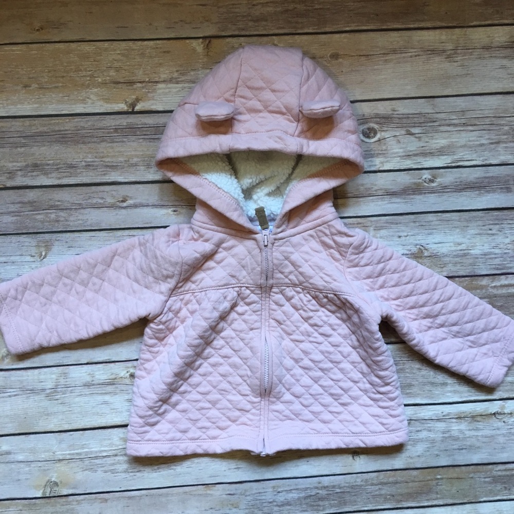 Carter’s 12m Quilted Zip Up with Fleece Hoodie.